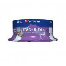 Verbatim 43667 DVD+R DL 8.5GB 25 Pack White Wide Injet Printable