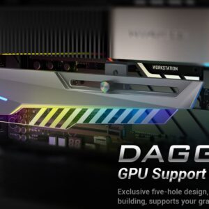 Antec GPU Bracket Dagger Black ARGB 5V 3-Pin.  5 holes. Horizontal Mount GPU 170