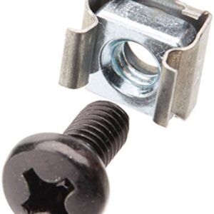 Astrotek M6 Cage Nuts & Screws (Pack of 10) Silver Color Oxide Finish Phillips D