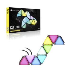 Corsair iCUE LC100 Case Accent Lighting Panels - Mini Triangle - 9x Tile Expansi