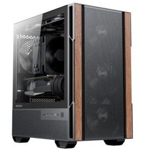 OKINOS Cypress 3 Genuine Walnut Wood MicroATX  with 4×120mm