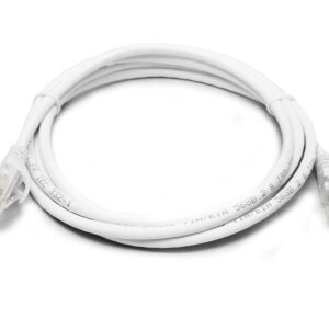 8Ware CAT6A Cable 2m - White Color RJ45 Ethernet Network LAN UTP Patch Cord Snag