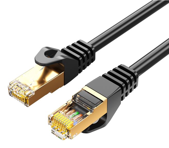 8Ware CAT7 Cable 5m - Black Color RJ45 Ethernet Network LAN UTP Patch Cord Snagl