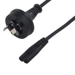 8Ware 2 Pin Core Power Cable 2m AU Plug 240v to IEC C7 figure eight Female Appli