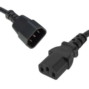 8Ware Power Cable Extension Cord 2m IEC C14 to C13 Male to Female for Monitor to