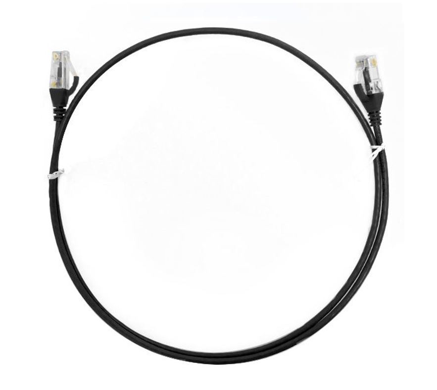 8ware CAT6 Ultra Thin Slim Cable 5m / 500cm - Black Color Premium RJ45 Ethernet