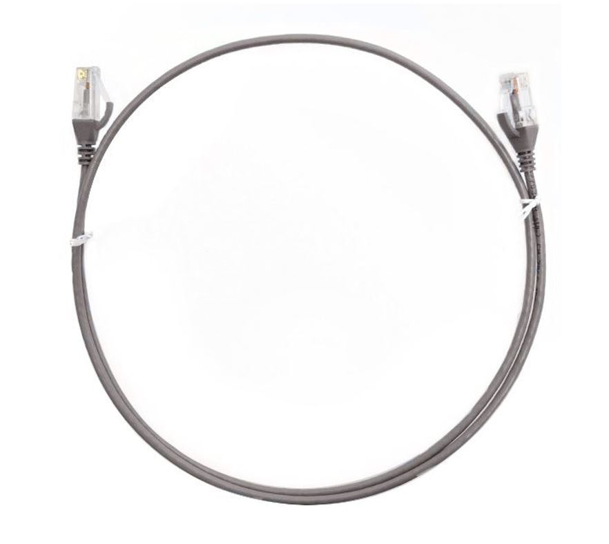 8ware CAT6 Ultra Thin Slim Cable 20m - Grey Color Premium RJ45 Ethernet Network