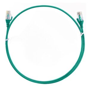 8ware CAT6 Ultra Thin Slim Cable 15m - Green Color Premium RJ45 Ethernet Network