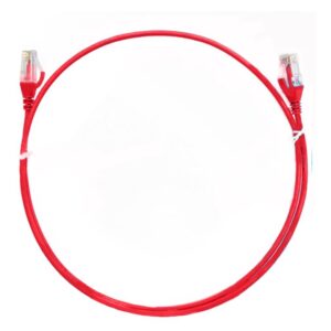 8ware CAT6 Ultra Thin Slim Cable 0.25m / 25cm - Red Color Premium RJ45 Ethernet
