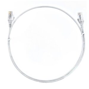 8ware CAT6 Ultra Thin Slim Cable 0.25m / 25cm - White Color Premium RJ45 Etherne