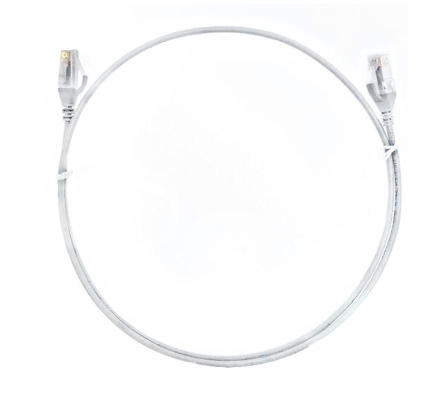 8ware CAT6 Ultra Thin Slim Cable 1m / 100cm - White Color Premium RJ45 Ethernet