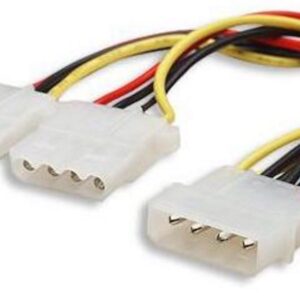 Astrotek Internal Power Molex Cable 20cm - 5.25' 4 pins Male to 2x 5.25' 4 pins