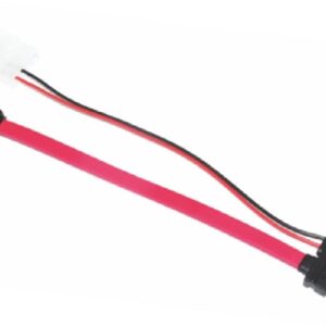 Astrotek Slim SATA Cable 30cm + 10cm 6 pins + 7 pins to 4 pins + 7 pins Red Colo