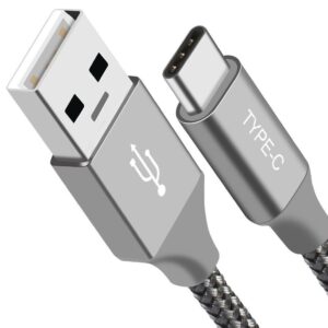 Astrotek 1m USB-A  to Type-C Data Sync Charger Cable Silver Strong Braided Heavy