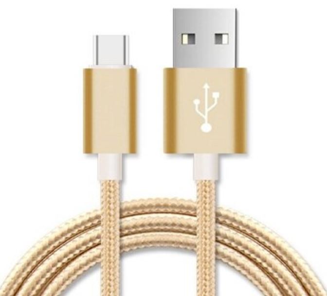 Astrotek 2m Micro USB Data Sync Charger Cable Cord Gold Color for Samsung HTC Mo