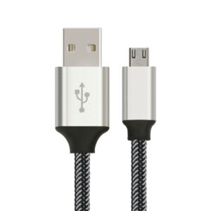 Astrotek 2m Micro USB Data Sync Charger Cable Cord Silver White Color for Samsun