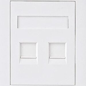 Astrotek CAT6 RJ45 Network Wall Face Plate Outlets 86x86mm 2 Port Socket Kit LS