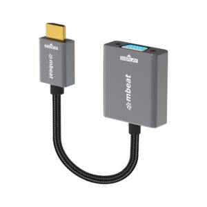 mbeat® Tough Link HDMI to VGA Adapter  HDMI Support Version: 2.1  Cable Length: