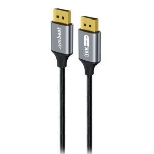 mbeat® Tough Link 1.8m 16K DP to DP Cable - Space Grey 40Gbps 180cm × 2.2cm ×