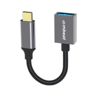 mbeat® Tough Link USB-C to USB 3.0 Adapter with Cable - Space Grey Package Weig