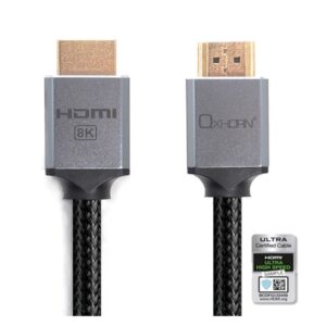 Oxhorn HDMI2.1 8K@60Hz 3D Ultra Certified Ethernet Aluminum Header Cable 1.8m Ma