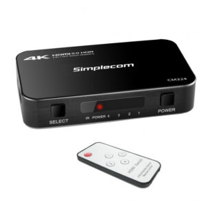 (LS)Simplecom CM324 4 Way HDMI 2.0 Switch 4 IN 1 OUT Ultra HD 4K 60Hz HDR HDCP 2