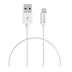 Verbatim Charge & Sync Lightning Cable 1m - White--Lightning to USB A (>66580) (