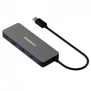 Simplecom Ultra Slim Aluminium USB 3.1 Type C to 4 Port USB 3.0 Hub