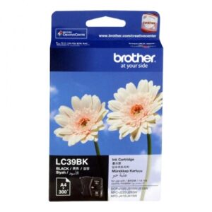 Brother LC-39 Black up to 300 pages. Ink suits DCP-J125/J315W/J515W MFC-J220/J26