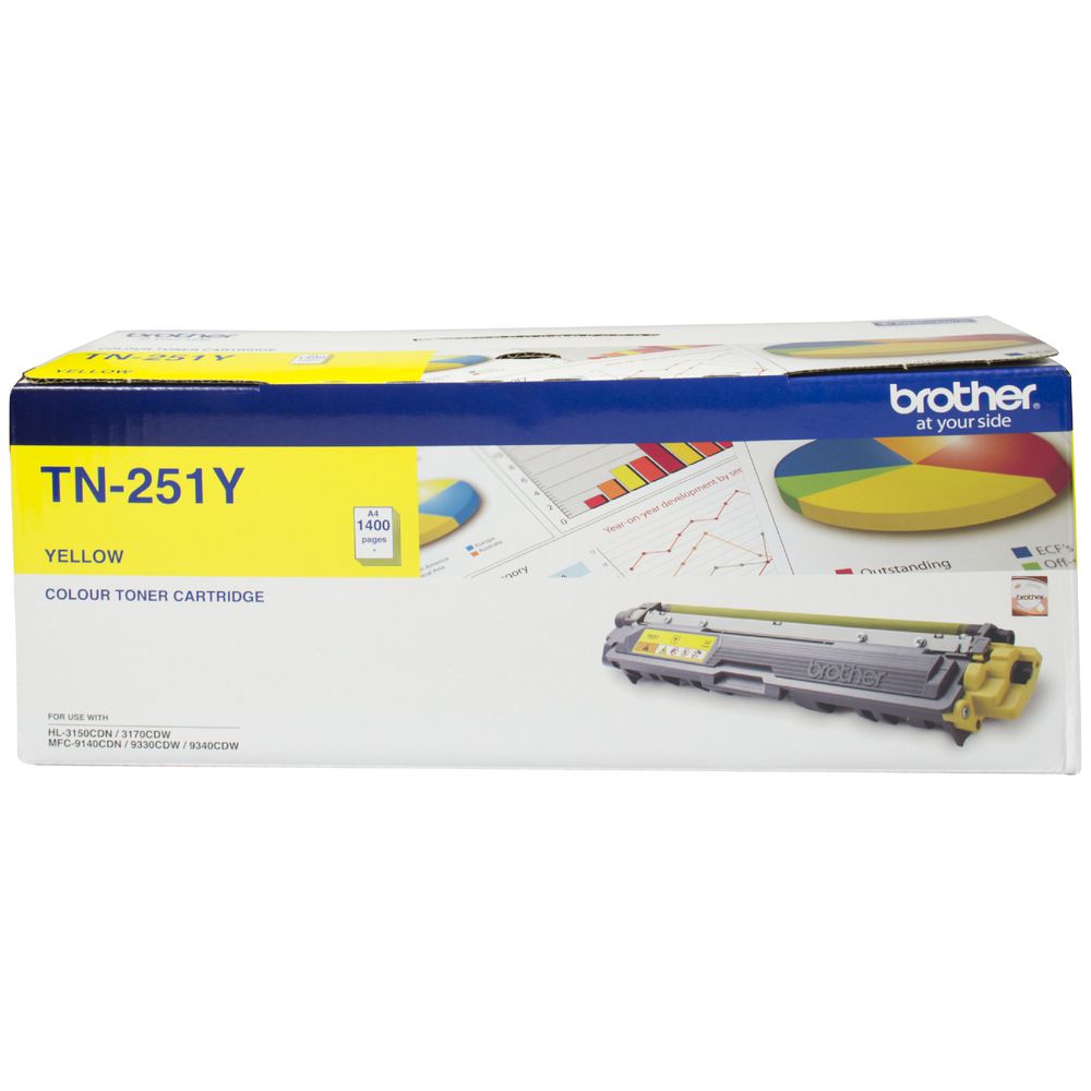 Brother TN-251Y - YELLOW TONER CARTRIDGE TO SUIT HL-3150CDN/3170CDW/MFC-9140CDN/