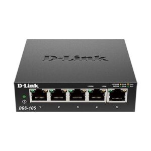 D-Link DGS-105 - 5-Port Gigabit Desktop Switch (Metal Housing)