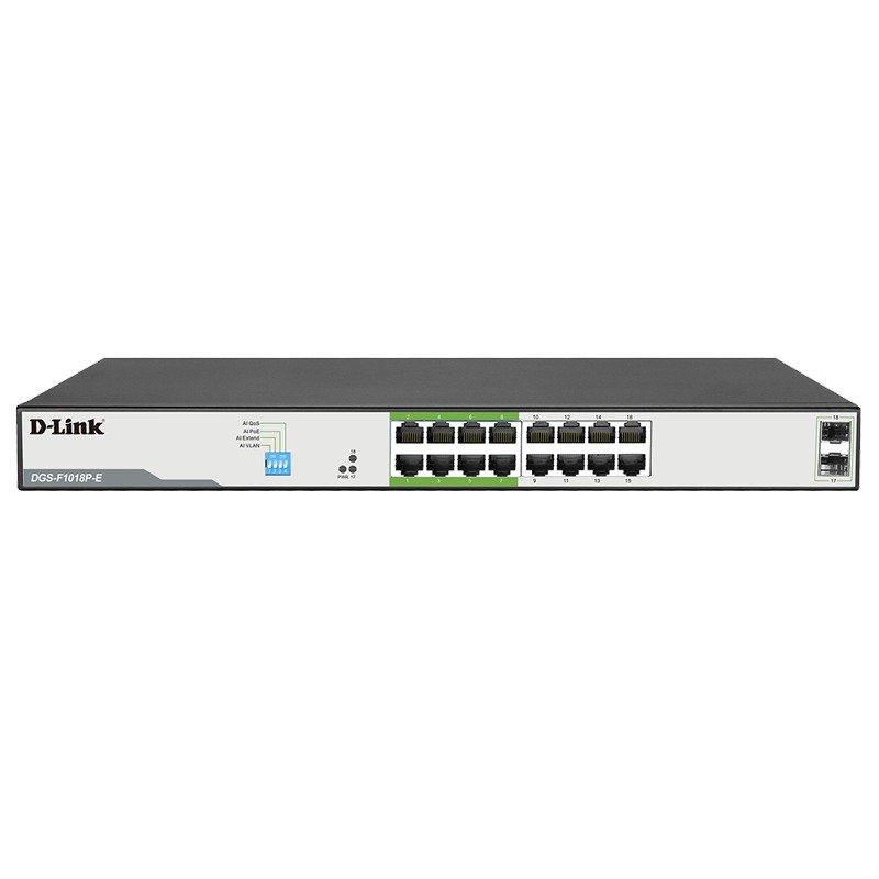 D-Link DGS-F1018P-E 18-Port Gigabit PoE Switch