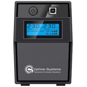 Uptime Systems Elite ES650-AVR 650VA Line Interactive Tower UPS with LCD