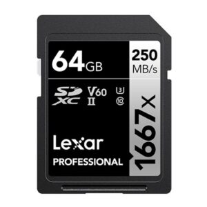 Lexar Professional 1667x 64GB SDXC™ UHS-II Card SILVER Series  speed up to 250