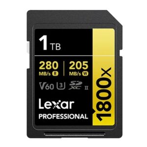 Lexar Professional 1800x 1TB SDXC™ UHS-II Card GOLD Series 1TB—C10