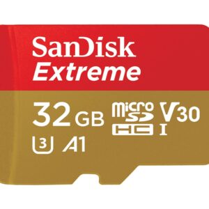 SanDisk Extreme 32GB microSD SDHC V30 U3 C10 A1 UHS-1 100MB/s R 60MB/s W 4x6 SD