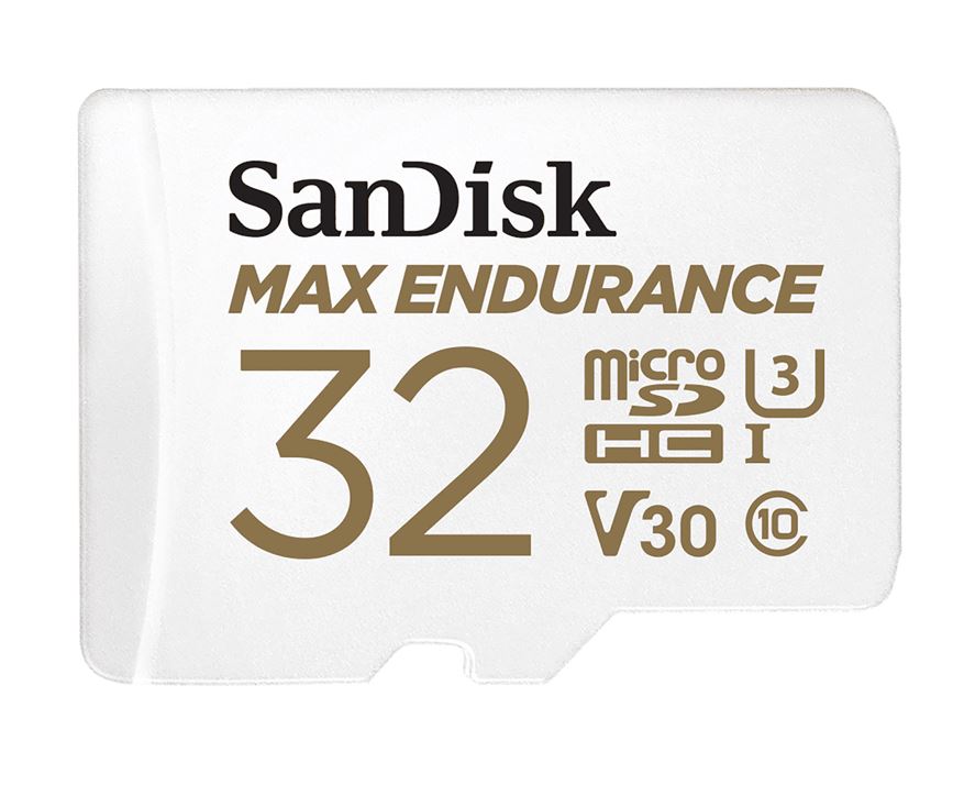 SanDisk Max Endurance 32GB microSD 100MB/s 40MB/s 20K hrs 4K UHD C10 U3 V30 -40Â