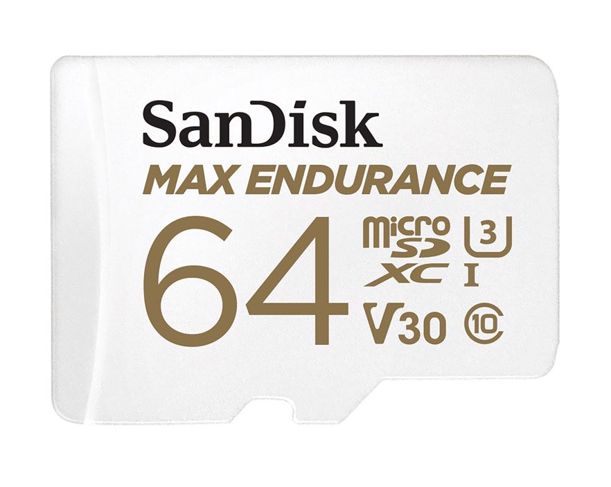 (LS) SanDisk Max Endurance 64GB microSD 100MB/s 40MB/s 20K hrs 4K UHD C10 U3 V30