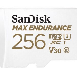 SanDisk Max Endurance 256GB microSD 100MB/s 40MB/s 20K hrs 4K UHD C10 U3 V30 -40