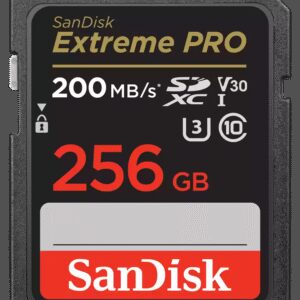 (LS) SanDisk 256GB Extreme PRO Memory Card 200MB/s Full HD & 4K UHD Class 30 Spe