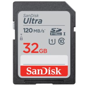(LS) SanDisk Ultra 32GB SDHC SDXC UHS-I Memory Card 120MB/s Full HD Class 10 Spe