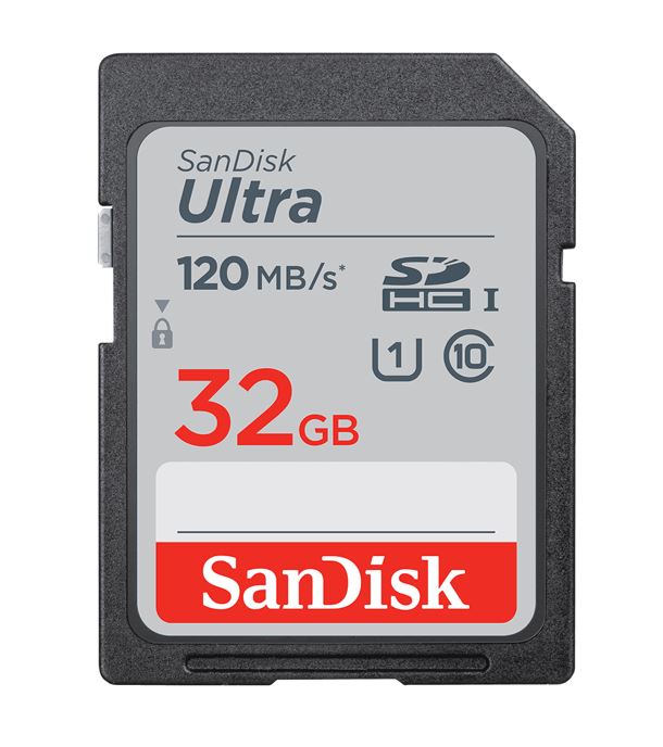 (LS) SanDisk Ultra 32GB SDHC SDXC UHS-I Memory Card 120MB/s Full HD Class 10 Spe