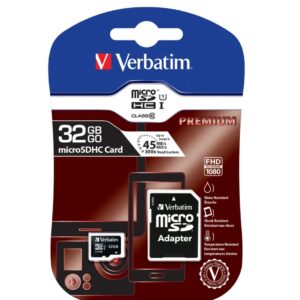 Verbatim 32GB MicroSD SDHC SDXC Class10 UHS-I Memory Card 45MB/s Read 10MB/s Wri