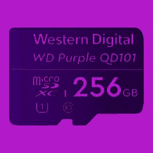 Western Digital WD Purple 256GB MicroSDXC Card 24/7 -25°C to 85°C Weather & Hu