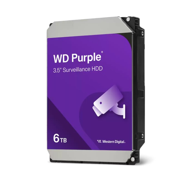 Western Digital WD Purple 6TB 3.5' Surveillance HDD 5400RPM 64MB SATA3 175MB/s 1