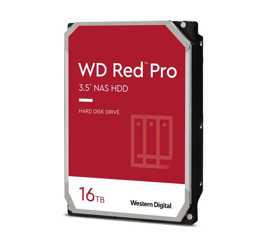 Western Digital WD Red Pro 16TB 3.5' NAS HDD SATA3 7200RPM 512MB Cache 24x7 300T