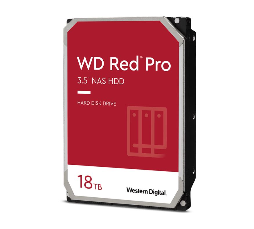 Western Digital WD Red Pro 18TB 3.5' NAS HDD SATA3 7200RPM 512MB Cache 24x7 300T