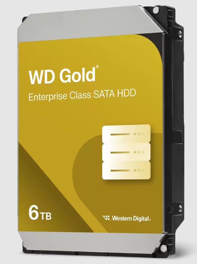 Western Digital Gold 6TB 3.5' Enterprise Class SATA 6 Gb/s HDD 7200 RPM Cache Si