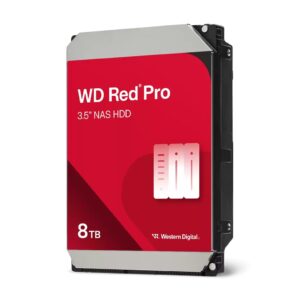 Western Digital WD Red Pro 8TB 3.5' NAS HDD SATA3 7200RPM 256MB Cache 24x7 300TB