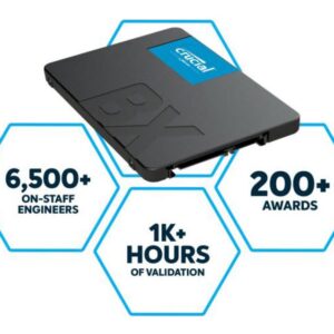 Crucial BX500 4TB 2.5' SATA3 6Gb/s SSD - 3D NAND 540/500MB/s 7mm 1.5 mil MTBF 3y